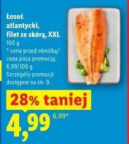 Lidl Łosoś atlantycki, filet ze skórą, XXL oferta