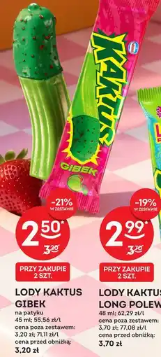 Żabka Lody Kaktus Gibek oferta