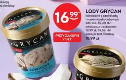 Żabka Lody Grycan kokosowe z czekoladą i sosem czekoladowym oferta