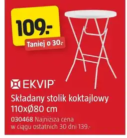 Jula Stolik składany Ekvip oferta