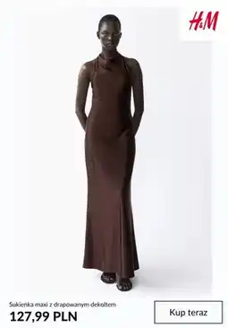 H&M Sukienka maxi z drapowanym dekoltem H&M oferta