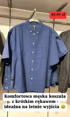 H&M Koszula męska z krótkim rękawem H&M oferta