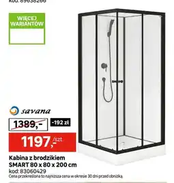 Leroy Merlin Kabina z brodzikiem Savana Smart 80x80x200 cm oferta