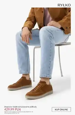 Ryłko Półbuty brązowo-białe sznurowane Ryłko oferta