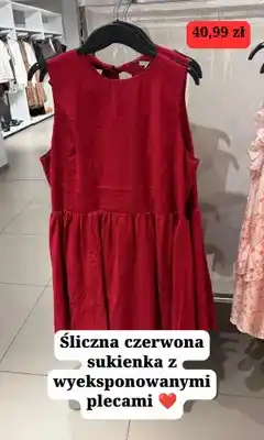 H&M Czerwona sukienka H&M oferta