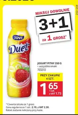 Selgros Jogurt pitny Jovi Duet banan-truskawka oferta