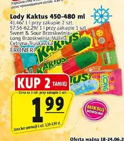 Prim Market Lody Kaktus Sweet & Sour Brzoskwinia oferta