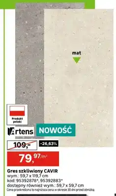 Leroy Merlin Gres szkliwiony Artens Cavir oferta