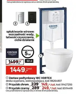 Leroy Merlin Zestaw podtynkowy WC Grohe Vortex oferta