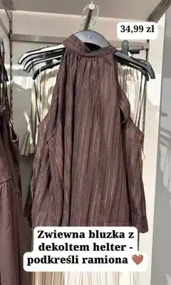 H&M Bluzka damska z dekoltem halter H&M oferta