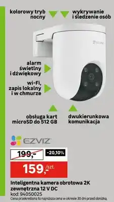 Leroy Merlin Inteligentna kamera obrotowa 2K zewnętrzna EZVIZ oferta