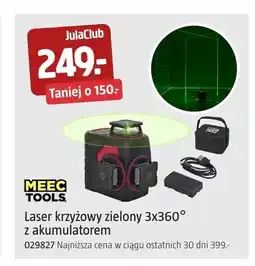 Jula Laser krzyżowy zielony MEEC TOOLS z akumulatorem oferta