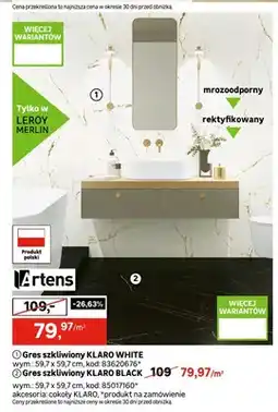 Leroy Merlin Gres szkliwiony Artens Klaro White oferta