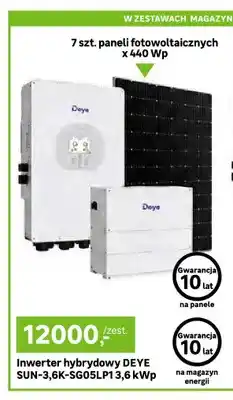 Leroy Merlin Zestaw fotowoltaiczny z magazynem energii DEYE SUN-3,6K-SG05LP1 3,6 kWp oferta