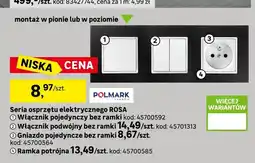 Leroy Merlin Włącznik pojedynczy bez ramki ROSA oferta