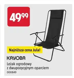 Jula Leżak ogrodowy z dwupozycyjnym oparciem Kayoba oferta
