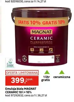 Leroy Merlin Emulsja biała Magnat Ceramic oferta