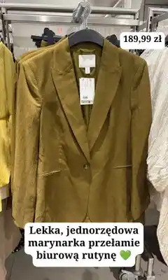 H&M Marynarka jednorzędowa H&M oferta