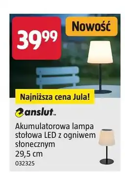 Jula Akumulatorowa lampa stołowa LED z ogniwem słonecznym Anslut 29,5 cm oferta