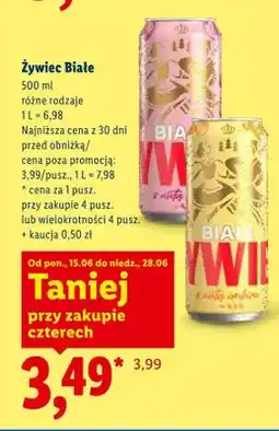 Lidl Piwo Żywiec Białe oferta
