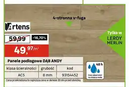 Leroy Merlin Panele podłogowe Artens Dąb Andy 8 mm AC5 oferta