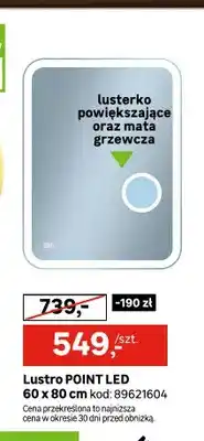 Leroy Merlin Lustro POINT LED Venti 60x80 cm oferta