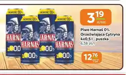 Gama Piwo bezalkoholowe Harnaś 0% Orzeźwiająca Cytryna 4-pak oferta