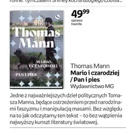 Empik Książka Mario i czarodziej / Pan i pies Thomas Mann oferta