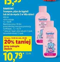 Lidl Płyn do kąpieli dla dzieci Bambino oferta
