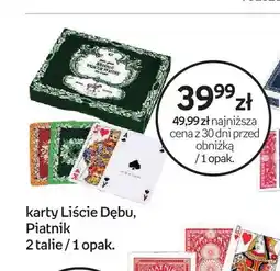 Empik Karty do gry Piatnik Liście Dębu 2 talie oferta