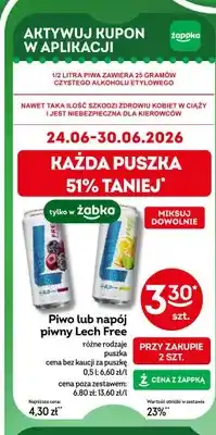 Żabka Piwo bezalkoholowe Lech Free oferta