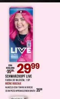Drogerie Natura Farba do włosów Schwarzkopf Live oferta