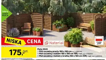 Leroy Merlin Płot szczelny prosty Naterial Nive oferta