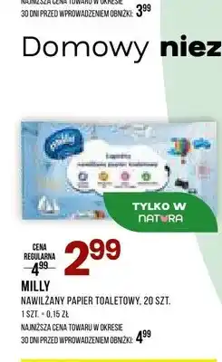 Drogerie Natura Nawilżany papier toaletowy Milly oferta