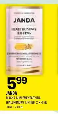 Drogerie Natura Maska suplementacyjna hialuronowy lifting Janda 2-pak oferta