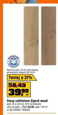OBI Gres szkliwiony Sigurd wood oferta