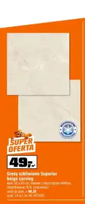 OBI Gres szkliwiony Superior beige carving oferta