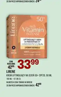 Drogerie Natura Krem liftingujący na dzień 50+ SPF20 Lirene oferta