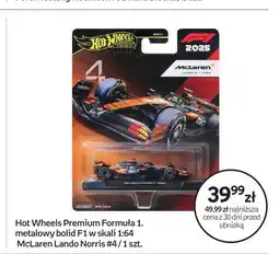 Empik Model samochodu Hot Wheels Premium Formuła 1 McLaren Lando Norris #4 oferta