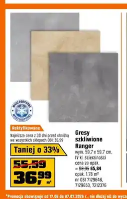 OBI Gres szkliwiony Ranger oferta