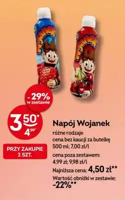 Żabka Napój Wojanek o smaku truskawkowym oferta