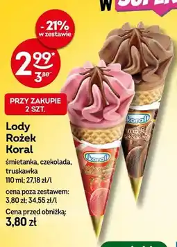 Żabka Lody Rożek Koral śmietanka oferta