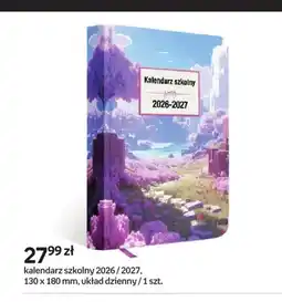 Empik Kalendarz szkolny 2026/2027 130x180 mm układ dzienny oferta