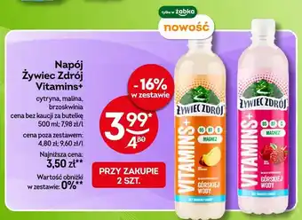 Żabka Napój Żywiec Zdrój Vitamins+ cytryna oferta