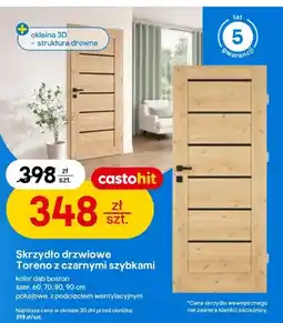 Castorama Skrzydło drzwiowe Toreno z czarnymi szybkami oferta