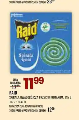 Drogerie Natura Spirala owadobójcza przeciw komarom Raid oferta
