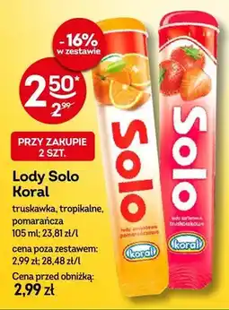 Żabka Lody Solo Koral truskawka oferta
