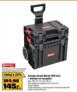 OBI Zestaw skrzyń Qbrick PRO Cart + walizka na narzędzia oferta