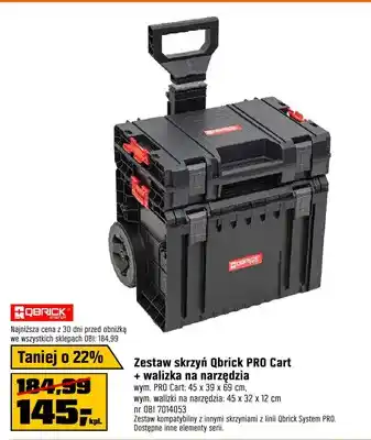 OBI Zestaw skrzyń Qbrick PRO Cart + walizka na narzędzia oferta