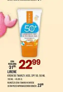 Drogerie Natura Krem do twarzy Kids Lirene SPF 50 oferta